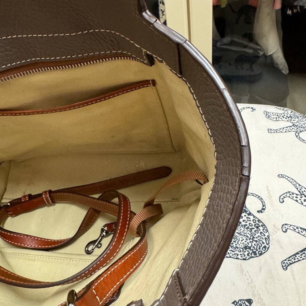 Dooney and bourke cambridge pebble grain shopper taupe/elephant - Picture 7 of 7